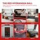 thumbnail image 3 of Houderco Con Bola De Flor Roja De Tela Para Ceremonias Y Bodas Con Cintas, 3 of 7