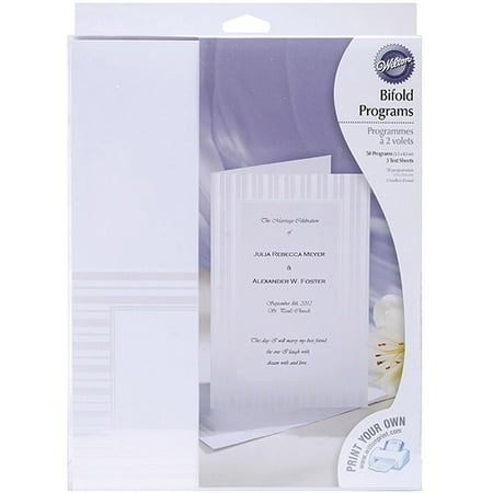 Wilton Print-Your-Own Bi-Fold Programs Kit, 50 ct. 1008-561