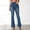 Blue, variant on Qulqfy Bootcut Jeans for Women Flare Jeans Black Cotton Trendy High Waisted Casual Jeans Womens Trousers Slacks L