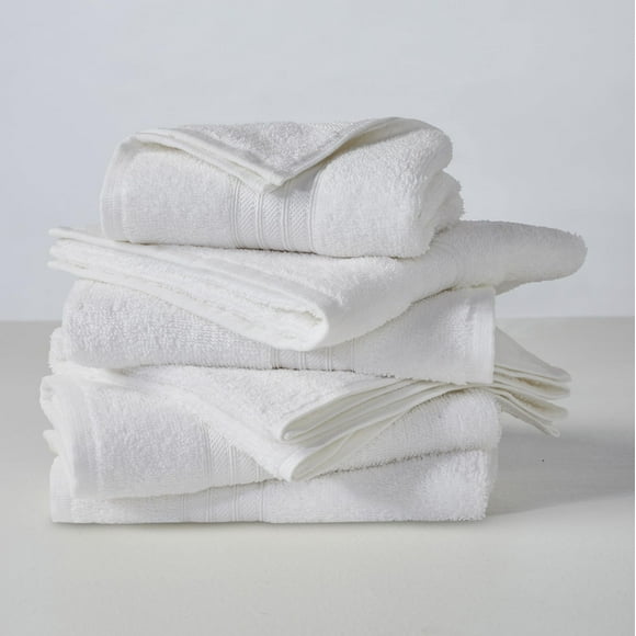 Toalla de mano Great Bay Home, 100% algodón, paquete de 6 unidades, 40 x 65 cm, color blanco