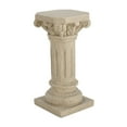 thumbnail image 2 of Christopher Knight Home Classic European 26.25” H Plant Stand, MGO Pedestal, Floral Carvings, Sand, 2 of 9