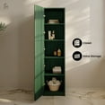 thumbnail image 3 of St. Tropez 15 x 15 x 60 Freestanding Linen Cabinet in Green Oak, 3 of 8