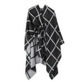 thumbnail image 1 of Cape Châle Tricotée Unie pour Femmes - Enveloppe Mode Automne Hiver Confortable, 1 of 2