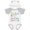 White & Heather w/ Ears, variant on Inktastic My Aunt in Boston Loves Me Boys or Girls Baby Bodysuit