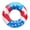 C, variant on US Independence Day Inflatable Swim Ring With Handles Extra-Thick PVC Plastic Multicolor 24-36 Inches 1 Count