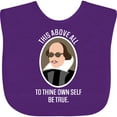thumbnail image 3 of Inktastic To Thine Own Self Be True Shakespeare Boys or Girls Baby Bib, 3 of 4