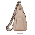 thumbnail image 3 of Mochila informal retro con correa de guitarra ajustable para viajes (beige), 3 of 6