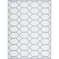 thumbnail image 5 of Playa Rug Reversible Indoor/Outdoor 100% Recycled Plastic Floor Mat/Rug - Weather, Water, Stain, Fade and UV Resistant - Miami- Gray & White (6'x9'), 5 of 8
