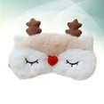 thumbnail image 3 of EeaseCA Cartoon Animal Plush Eye Mask Elk Sleeping Traveling Blindfold Eye Cover, 3 of 7
