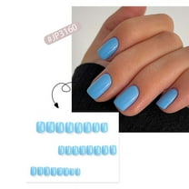 24 Tablets Classic Solid Color Glue on Nails Set for Women Girl,Short Square Fake Nails Acrylic Shine Glossy Press on Nails for Office Daily Wedding,Full Nail Wrap Gift for Valentine's Holiday