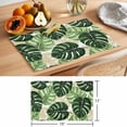 thumbnail image 6 of Palm Leaf Placemats Set of 8 Tropical Plant Country Green Summer Place Mats Indoor Wipeable Table Mats Washable Cloth Dining Table Placemats for Kitchen Holiday Party Home Decor 13x19 Inch, 6 of 9