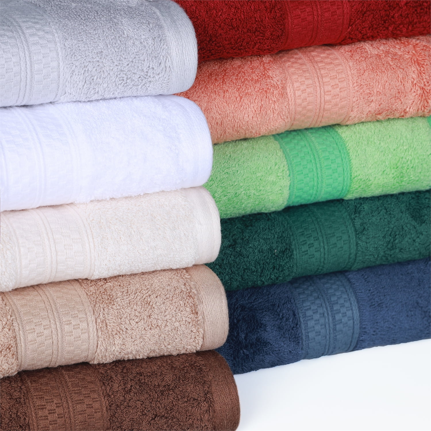 Bamboo Bath Towel, Set of Four, 30" x 54", Cocoa by Blue Nile Mills