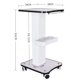thumbnail image 3 of Rolling Trolley Cart Stand, para salón de belleza y spa, 40 kg, 3 of 9