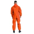 thumbnail image 2 of Sxiwei Men's Work Overalls One Piece Mechanics Uniform Long Sleeves Jumpsuit with Six Pockets Orange M/165, 2 of 5