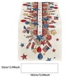 thumbnail image 3 of Aufmer Patriotic Festival Table Runner Set Star Firework USA Flag Printed Polyester Cloth Mat Combination For 4th Of July Dining Room Multi Scene Holiday Layout, 3 of 7