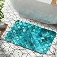 thumbnail image 6 of 1pc Blue Mosaic Tile Texture Bathroom Rug Bathroom Decor and Qccessories- Durable,Anti Slip,And Quick Drying,Suitable For Indoor/outdoor Use - Perfect For Bathrooms,Bedrooms,Kitchens, 6 of 9