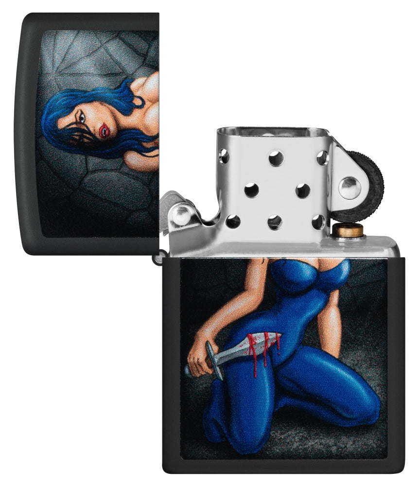 Zippo Woman Dagger Black Matte Pocket Lighter