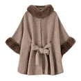 thumbnail image 2 of Drovellove Women's Cape Shawl Coat with Collar | Loose Fit Cloak Jacket for Cold Weather, Versatile Solid Color Outerwear for Shopping, Dating, Parties, and Casual Leisure Wear, 2 of 8