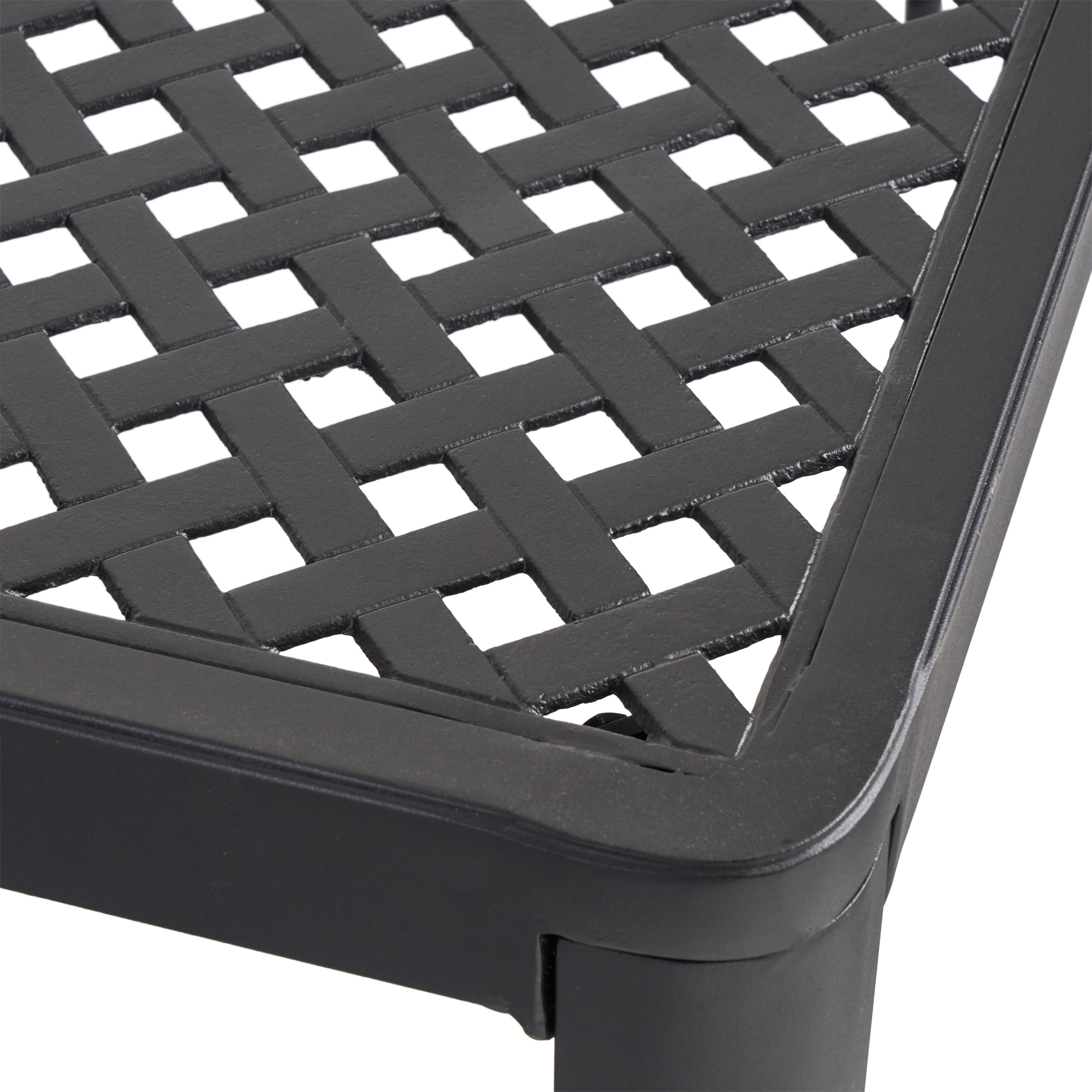 Christian Outdoor 8 Seater Aluminum and Wicker Dining Set, Matte Black, Multibrown