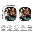 thumbnail image 4 of Bulopur Cat Crazy Car Sun Shade Windshield Protect Vehicle from UV Sun Windshield Visor Sun Shade Easy to Store Sun Visor Protector Automotive Window Sunshades for Most Cars, 2 Pcs, 4 of 6