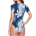 thumbnail image 4 of Haiem Flower Women's Crew Neck Short Sleeve Bodysuit Tops Stretchy Slim Basic-X-Large, 4 of 9
