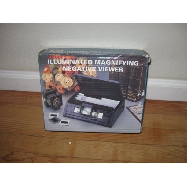jobars illuminated magnifying negative & slide film viewer / organizer