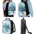 thumbnail image 2 of Yuyamidu Blue Sea Turtle Bookbag and Lunchbox for Girls Kids School Backpack with Lunch Box Bag Pencil Case Water Bottle Carrier Bag High School Bag for Boys with Lunch Bag, Set of 4, 2 of 7