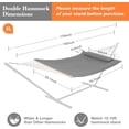 thumbnail image 4 of SUNCREAT 15 FT Hammocks for Outside, Two Person Hammock for Patio, Garden, Porch, Outdoor, Light Gray, 4 of 7
