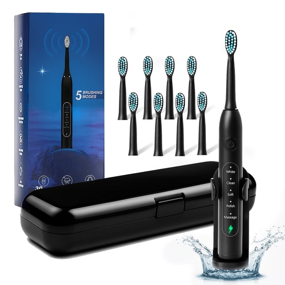 Electric Toothbrush for Adults, Kids Electric Toothbrush, Rechargeable & Portable, White