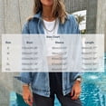 thumbnail image 3 of thefmos Women's Casual Plus Size Button Up Denim Jackets Shacket Long Sleeve Pockets Denim Jean Jacket with Pockets Fashion Fall Outfit, Blue L, 3 of 6