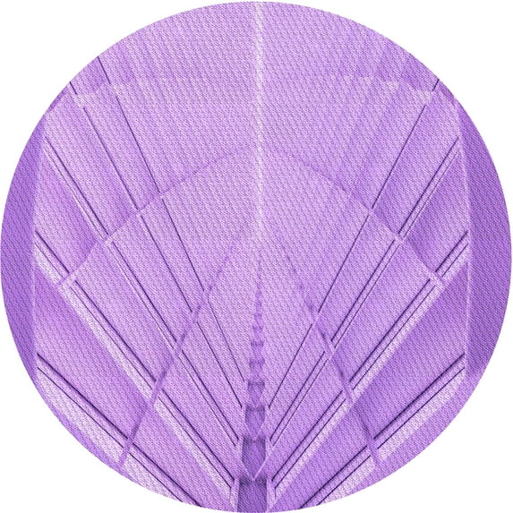 Ahgly Company Indoor Round Patterned Heliotrope Purple Area Rugs, 4' Round