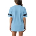 thumbnail image 3 of Plain Blank Football Jerseys For Women Unisex Athletic T-Shirts Practice Sports Uniforms Outfits Light Blue 2XL, 3 of 5
