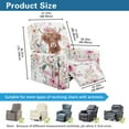thumbnail image 6 of SCRAWLGOD Highland Cattle Floral Pink White Recliner Chair Covers Stretch Recliner Sofa Cover Furniture Protector Cover Recliner Chair Cover with Elastic Bottom Washable Slipcovers for Living Room, 6 of 7