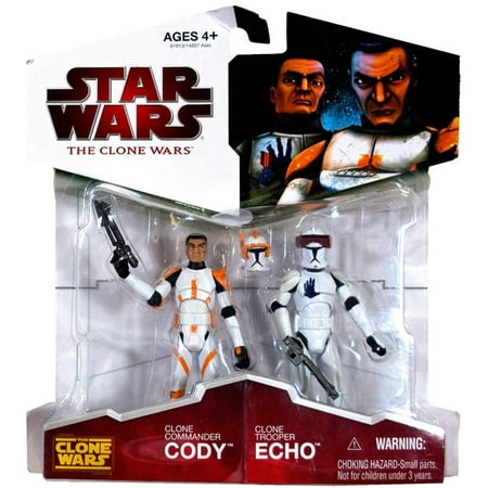 Star Wars The Clone Wars Action-Figure 2-Pack - Clone Commander Cody & Clone Trooper Echo