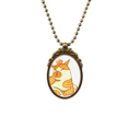 thumbnail image 1 of Miaoji pintura acuarela gato naranja Collar Colgante Vintage de bronce antiguo de joyeria de lujo de regalo Unbranded M, 1 of 3
