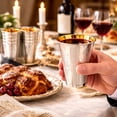 thumbnail image 6 of 5.5 oz Set of 10 Silver Disposable Wine Kiddush Cups with Gold Interior For Shabbat, Passover Seder, Sabbath Blessing Judaica Cups: : 20 Cups, 6 of 7