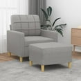 thumbnail image 6 of vidaXL Couch Upholstered Sofa with Footstool for Bedroom Living Room Fabric, 6 of 12