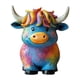 thumbnail image 2 of Figura Decorativa de Vaca de Las Tierras Altas, de Resina, Colorida | Decoración Ideal para El Hogar o La Oficina | Regalo Coleccionable para Amantes de Las Vacas, 2 of 7
