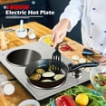 thumbnail image 2 of Double Burner, CUSIMAX 1800W Ceramic Electric Hot Plate for Cooking, Dual Control Infrared Cooktop, Portable Countertop Burner, G, 2 of 7