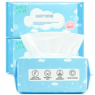 Toallitas húmedas HAPPY BUM Baby Wet Wipes, toallitas de agua para bebés  sin perfume, 8 paquetes, 640 unidades