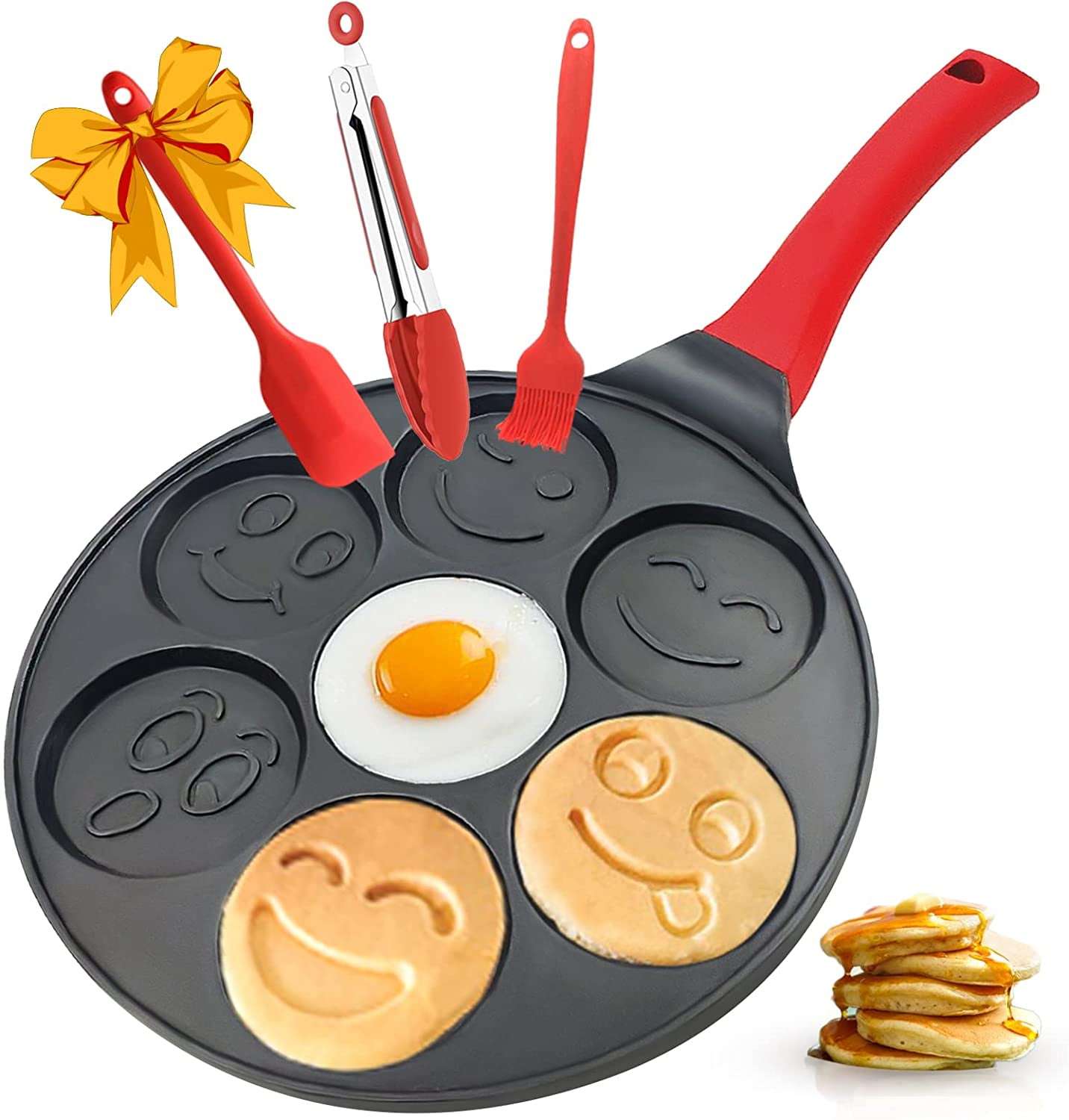 emoji smiley face pancake pan