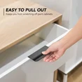 thumbnail image 3 of 10Pcs Black Finger Pulls for Cabinets, Kitchen Concealed Drawer Pulls, Aluminum Flat Concealed Back Mount Door Knobs, 3 of 5