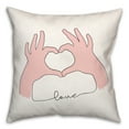 thumbnail image 2 of Creative Products Love Heart Hands 18x18 Spun Poly Pillow, 2 of 3