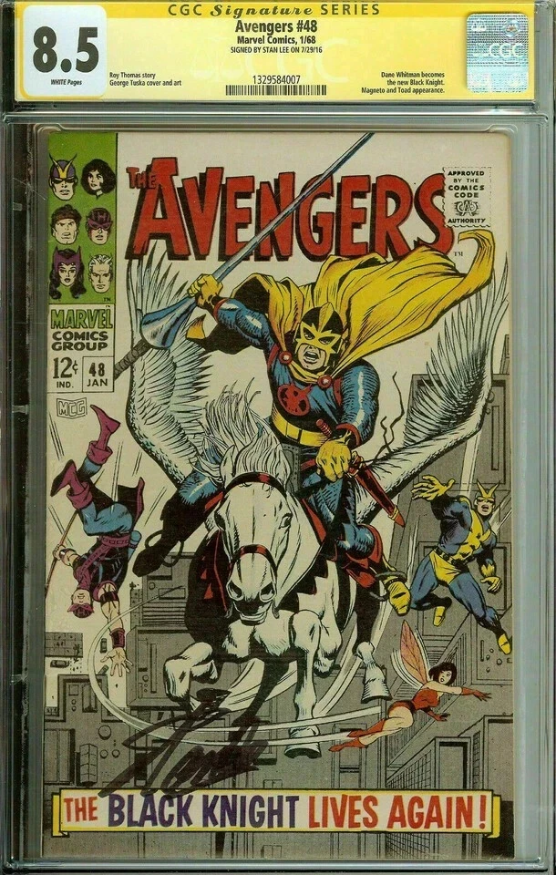 Avengers Vol. 1 #48 (Marvel Comics, 1968) – CGC Signature Series 8.5 – Signed by Stan Lee