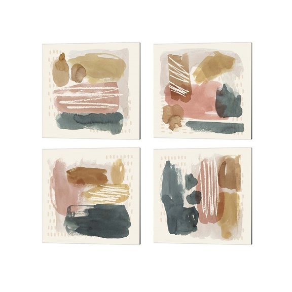 Metaverse Grace Popp 'Ochre Echo' Canvas Art (Set of 4)