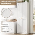 thumbnail image 6 of Homieasy 80" Kitchen Pantry Cabinet, Extra Tall Arch Storage Cabinet, White, 6 of 9
