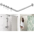 thumbnail image 5 of Stainless U Shaped Bathroom Bathtub Corner Shower Curtain Rod Rack  Size Adjustable (U Shaped   Length on both sides  width, 5 of 5