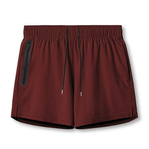Blmnix Mens Shorts Running Shorts Athletic Shorts Soccer Shorts Short Red Low with Zipper Pockets Sweat Shorts Men,XL