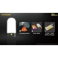 thumbnail image 3 of COMBO: NITECORE LR60 280 Lumen USB Rechargeable Pocket Camping Lantern w/ 2x NL1835HP Batteries, NB5000 5000mAh Powerbank and Eco-Sensa USB Cable, 3 of 13