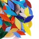 thumbnail image 5 of 100 piezas de mosaico de pétalos de colores mixtos de flores hojas de arte, 5 of 9